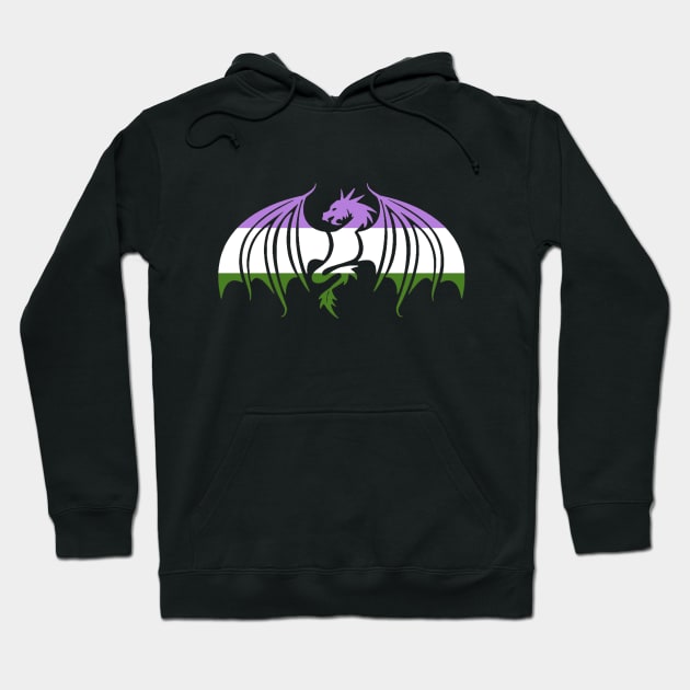 Genderqueer Pride Dragon Hoodie by EmrysMartigan